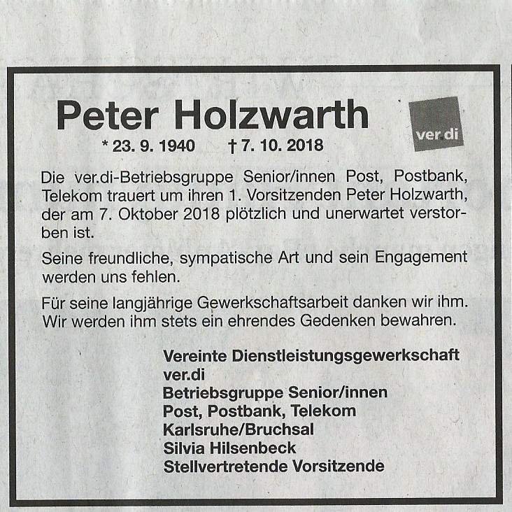 Peter Holzwarth Seniorenbeirat Telekom